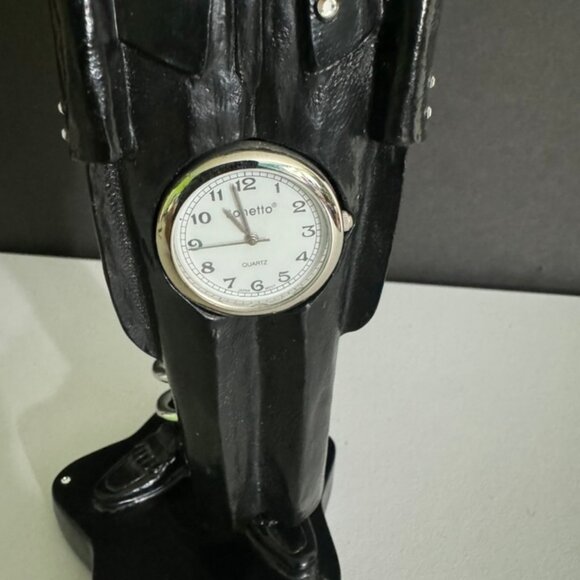 VTG Bonetto Man in Tux Hanging Clock & Stand w/ Shoes- Mantel,Desk, Shelf  EUC - Picture 3 of 9